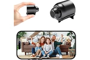 Genérico Mini Cámara Espía WiFi 1080P HD Invisible Camara vigilancia WiFi interio/Exterior,con detección de Movimiento y visión Nocturna Cámara con Grabación,interio/Exterior App Inalámbrico Alerta