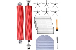 HEUCHAEY Części zamienne do zestawu Xiaomi Robolock 22, S7 S7 Plus S7 MaxV, 2-głowicowe szczotki, 6-ściereczki, 6-wysokowydajne filtry powietrza, 6-szczotki boczne, 1-szczotki do czyszczenia narzędzi i 1-śrubokręt