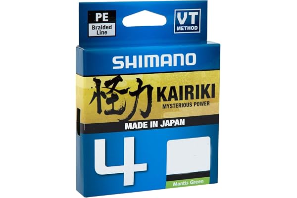 SHIMANO Line Kairiki 4 300m 0.10mm 6.8kg M Green fiskespö med balanserad känsla