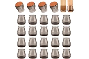 CYGJING 24 Pezzi Gommini Sedie Silicone,Trasparente Feltrini per Sedie,Piedini per Sedie con Feltrini Antiscivolo,Tappi per Sedie Rotondi,30 mm Tappi Sedie Silicone per Proteggi Parquet丨Antiscivolo Antirumore