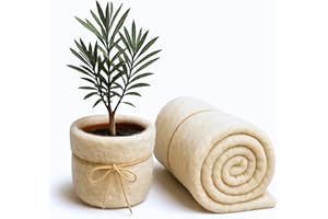 UNIGARDIA Öko-Schafwollmatte 50 x 500 cm, 350 g/m² - Winterschutz aus Schafwolle für Pflanzen - 100% Bio-Schafwolle - Wintervlies für Kübelpflanzen - Schneckenschutz, biologisch abbaubar