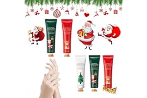 RAKIUTY Set Creme Mani Natale,Crema Mani Regalo Natale,Crema Mani Set,Crema Mani,Crema Mani Riparatrice,Crema Mani Ldratante,Fragranza Vegetale Naturale Crema per le Mani Crema Idratante per le Mani,5 PCS