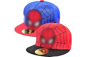 simyron Cappello da Hero Cappello da Sole Estivo per Bambino Hero Baseball Tappo Cotone Hip-Hop del Berretto da Baseball Regolabile Cappello （Blu + Rosso）