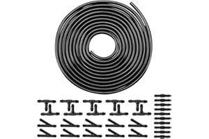 Lyeteung 4m Tuyau de Liquide de Lave-Glace, avec 30 Raccords de Tuyau, Durite Lave Glace Universel, Tuyau de Pulvérisation lave Glace, pour Connecter la Pompe à Eau et les Buses de la Voiture