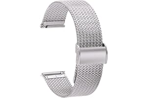 Aliwisdom Zapasowe paski do zegarków 18 mm 20 mm 22 mm do smartwatcha lub tradycyjnego zegarka, uniwersalny pasek do zegarka ze stali nierdzewnej metalowa siatka szybkie zapięcie pasek zastępczy dla mężczyzn kobiet