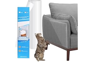 DTLDXX Protector Sofa Gatos arañazo, Protector Sofa Gatos, Protector Puertas arañazos Perro, Antiarañazos Gatos Sofa, Pegatina Protectora Transparente Proteger Puerta Mesa Perro (45cmx5m)