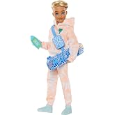 Barbie R&uuml;ya Arkadaşlar bebek ve aksesuarları, &ccedil;ıkarılabilir kıyafetleriyle eklemleri b&uuml;k&uuml;lebilen, sarı sa&ccedil;lı Ken bebek, yaz v