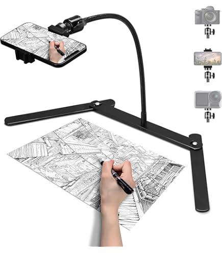 NEEWER Overhead Camera Mount Rig con Súper Abrazadera de Doble Cabezal