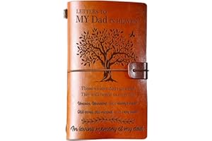 Skexiod Memorial Gifts for Loss of Father - 140 Page Refillable Leather Journal Sympathy Gifts for Loss of Dad Breavement Gifts for Loss of Father Gifts