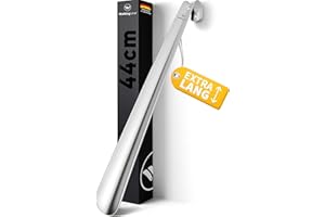 ‎WALKINGLINE Walking Line® Premium Schuhlöffel Lang 44cm [EXTRA STABIL] aus Gebürstetem Edelstahl - Schuhanzieher Lang, Schuhlöffel Metall Lang, Shoe Horn, Schuhanzieher Lang Metall, Langer Schuhlöffel, Shoehorn