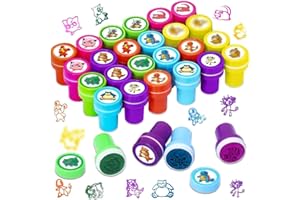 LGZIN Timbri per Bambini, Set di 24 Timbri Bambini, Timbrini Lavabili per Bambino, per Piccoli Regali per Bambino, Natale, Feste, Compleanni dei Bambi-Ni