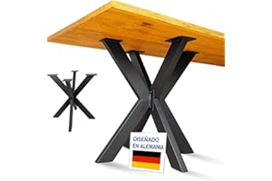 NEXT LEVEL - Patas para Mesas | 71x71x74cm, Perfil 80x40mm, Metálicas, para Madera y Cristal, Compatible con Anchos de 70, 80, 90 y 100cm | Ideal para Escritorio y Comedor - PM-022