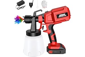 KLIHD Systèmes de pulvérisation de peinture, batterie électrique, pistolet de peinture sans fil, pistolet à peinture sans fil pour peindre les murs, meubles, peinture laque
