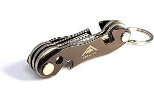 STEALTH WALLET STEALTH Organizador de Llaves de Bolsillo - Abrebotellas y Llavero Compacto Minimalista de Primera Calidad - Accesorio para Llave de Múltiples Herramientas (Gris Metalizado M2)