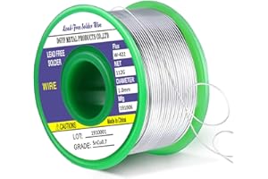 Fil de soudure, Gifort 1.0mm fil à souder sans plomb pour de soudure Sn 97.3% Ag 0.3% Cu 0.7% avec Colophane Base pour Soudure Électrique, 100g