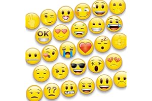 Laywvco 28Pcs Emoji Refrigerator Magnets Fridge Magnets for Locker Whiteboard Decorative Magnets - Cute Funny Magnets for School Home Kitchen Office Gift for Teacher Family and Friend
