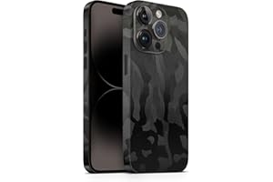 TF Skins Skin para iPhone 14 Pro Max, protector de pantalla para la parte trasera y los lados, incluye protector de cámara contra arañazos, color negro