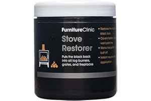 Furniture Clinic Restauratore per stufe - Ripristina il colore nero opaco naturale di stufe, stufe a legna, grate e caminetti. Funziona come un lucidante - 250ml