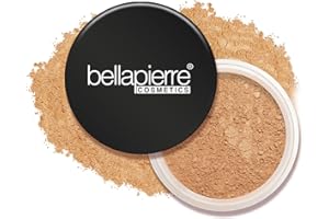 bellapierre Mineral Foundation SPF 15 - Loose Powder Foundation | Vegan & Cruelty Free Natural Makeup | Full Coverage Matte Finish | Hypoallergenic | Oil & Talc Free – 9 Grams - Maple