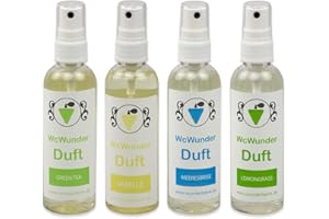 ‎WCWUNDER WcWunder WC Pure Toilettenduft, Toilettenparfüm, Geruchsblocker PET-Flasche (gemischt, 4 x 100ml)