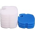 INGVIEE Compatible Filter Foam Pads Set Fit for All Pond Solutions 1000EF+ (6x White Floss, 3x Blue Coarse)