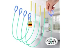 WEIMEIH Abflussreiniger Spirale, Abflussspirale Reinigungsschaken Sticks,90CM Anti-Bruch-Stahl mit Nylonbeschichtung,3 Stück Abflussreiniger und Haarfänger für Badewanne Abwasserkanäle Waschbecken