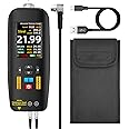 BSIDE Ultrasonic Thickness Gauge 1-300mm Range Rechargeable Ultrasonic Thickness Tester 2.8'' Color LCD Metals Thickness with Probe for Metal Materials Steel Silver Plastic Glass PVC Pipes Ceramics