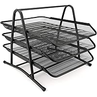 D.RECT Metall Ablagefächer | Büro Organizer Schreibtisch | Schubladen für Dokumente | 3 Schubfächer Briefablage…