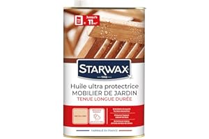 STARWAX - Huile Ultra Protectrice pour Mobilier de Jardin en Bois - Incolore - 750ml
