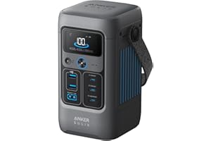 Anker SOLIX C200 DC Power Bank Station, 192Wh Portable Power Station, LiFePO4 Battery, 200W Solar Generator, for Outdoor Camping, Traveling, and Emergencies (No Wall Adapter Included)