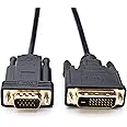 YIWENTEC Actif DVI vers VGA, DVI-D M DVI 24 + 1 vers VGA mâle avec puce câble Adaptateur Convertisseur pour PC DVD Moniteur H