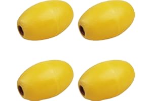 SHADDOCK Rope Floats Marine Buoy Float, 4pcs Fishing Marker Buoy EVA Yellow Boat Accessory Kayak Canoe Drift Anchor Floating Ball for Tow Rope Throw Line Dock Marine Accessories