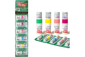 POY-SIAN doftpenna 6 stycken (original från Thailand) – komplett set – mentolstick doftolja pinne – thailändsk arompenna – arompinne – thailändsk näspenna