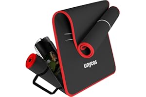 unycos - Esterilla de NBR y Poliéster para Yoga, Pilates y Fitness【E-Book, Correa de Hombro y Bolsa】Colchoneta Antideslizante de Alta Densidad (10/15 mm), Hipoalergénica y Ligera para Deporte en Casa