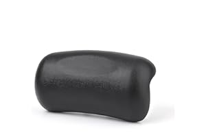 Koelaa Oreiller de Bain, Oreiller de Bain Imperméable, Coussin Baignoire, Oreiller de Bain avec 2 Ventouses, Oreiller de Baignoire Ergonomique, Coussin de Nuque, Oreiller de Bain Amovible-Noir