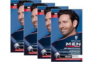 Men Perfect Anti-Grau Tönungs-Gel 90 Schwarz (4x 80 ml), Haarfarbe für Männer blendet graue Haare aus, Anti-Grau Tönung für ein natürlich aussehendes Ergebnis