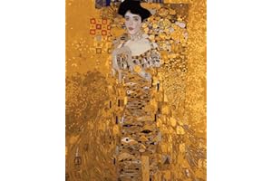 CaptainCrafts Paint by Numbers Kits DIY Oil Painting Paint by Numbers for Adults Beginner Acrylic Canvas Arts Craft for Home Wall Decor 16x20 Inch (Portrait of Klimt-Adele Gold Color, Frameless