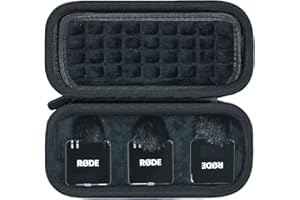 Wanaiha Étui pour microphone sans fil compact Rode RØDE Wireless GO Gen 3/GO 2 II, Noir , poche