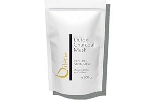 OÏLÉNA Mascarilla facial hidratante de alginato en polvo, removedor de espinillas Mascarilla puntos negros Mascarilla Vegan, sin aclarado, exfoliante 200 g (Máscara Detox Carbón)