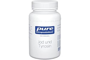 ‎PURE ENCAPSULATIONS Pure Encapsulations - Jod und Tyrosin - Spurenelement und Aminosäure - Unterstützung für Schilddrüsenfunktion und Hormonproduktion - Mehr Energie, normale kognitive Funktion - 60 Kapseln