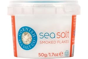 CORNISH SEA SALT CO Cornish Sea Salt - Smoked Flakes - Mineral Rich Celtic Sea Salt Hand Harvested in Celtic Waters - Herbs, Spices & Seasonings - Spices for Cooking, Kitchen Accessories - 50g