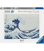 Clementoni Puzzle Hokusai La Grande Vague – 1000 Pièces – 70x50 Cm – Finition Matte, Papier Recyclé FSC