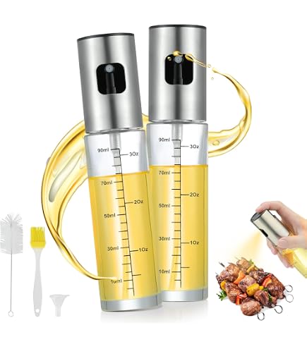 2 Spray Huile Et Vinaigre 300ml - Flacons Rechargeables Sans BPA