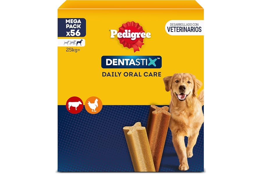 Pedigree Dentastix Snack Dental para la Higiene Oral de Perros Grandes (1 Pack de 56ud)