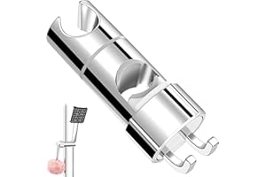 Magichome Shower Head Holder for 16-27MM Riser Rail, Adjustable Shower Holder Bracket with 2 Hooks, Universal Shower Holder Replacement