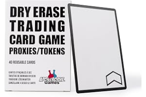 Torr radera handel kortspel Tokens, 40 återanvändbara MTG kort, 63 x 88 mm | Spåra varelser, räknare och speleffekter med 40 återanvändbara dry erase trading card game tokens