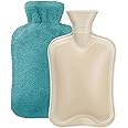 Fythao Hot Water Bottle Rubber with Soft Cover (2 Liter) Classic Hot Water Bag for Pain Relief, Cramps, Neck, Shoulders Pain, Relieve Stress, Hot Cold Pack and Feet Warmer, Multifunction for Daily Use