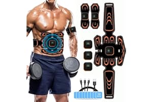 YOUKK Masajeador Eléctrico,Electroestimulador Muscular Abdominales,EMS Abdominales Cinturón,Muscular Abdominales,Muscular Masajeador Eléctrico Cinturón Abdomen/Brazo/Piernas/Glúteos
