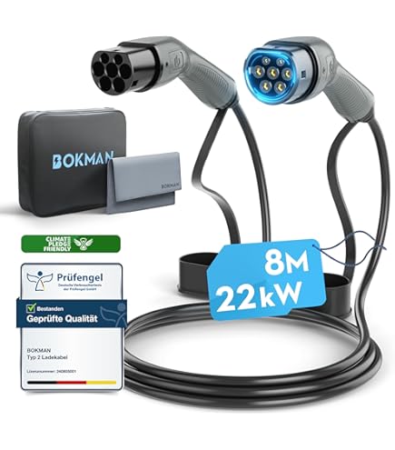 GUWIEYG Adaptador de cargador EV tipo 1 a tipo 2 Adaptador de carga GUWIEYG Adaptador de cargador EV tipo 1 a tipo 2 Adaptador de carga