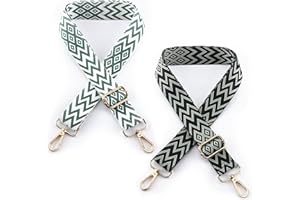 DSITNDAM 2 Pcs Bag Straps ，Adjustable Shoulder Strap,Wide Strap Crossbody Bag，Used for Daily Replacement of Bag Straps, DIY Bag Accessories，Suitable for Messenger Bags, Handbags，Length 80-140 cm（3.8cm）